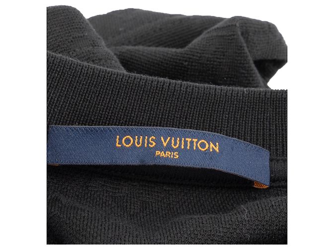LOUIS VUITTON - T-shirt a maniche corte Louis Vuitton in cotone monogrammato nero (M) - vista 3
