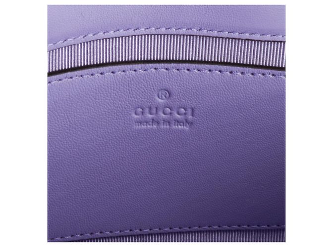 GUCCI - Borsa a Spalla GG Marmont Piccola in Pelle Liscia Lilla - vista 7
