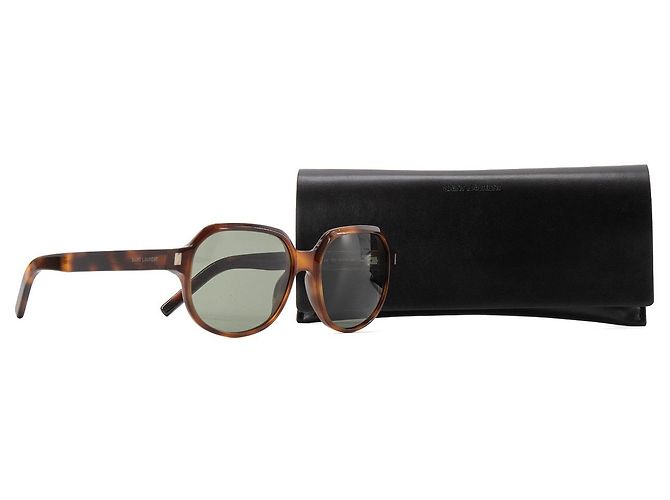 SAINT LAURENT - Gafas de sol SL496 Saint Laurent de plástico marrón Castaño - vista 7