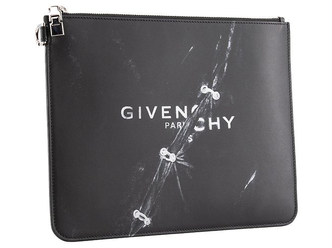 GIVENCHY - Pochette Givenchy in pelle nera Nero - vista 2
