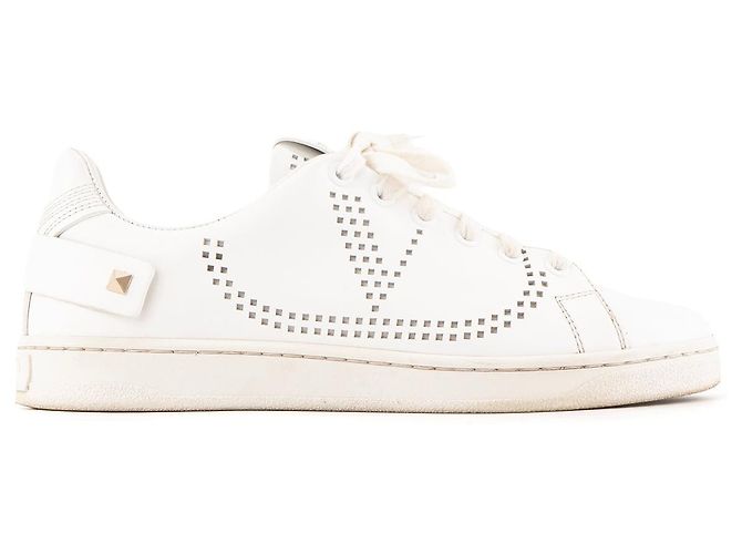 Valentino Garavani VALENTINO - Sneakers Backnet in pelle bianca (Taglia 36.5) Bianco - vista 2