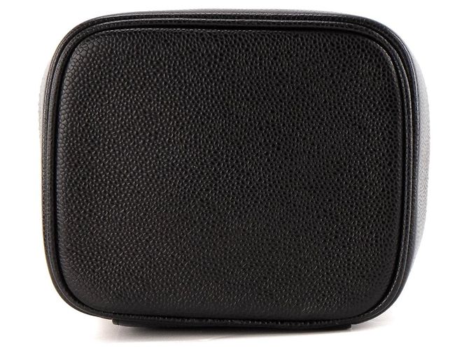 CHANEL - Vanity Chanel in pelle martellata nera vintage Nero - vista 4