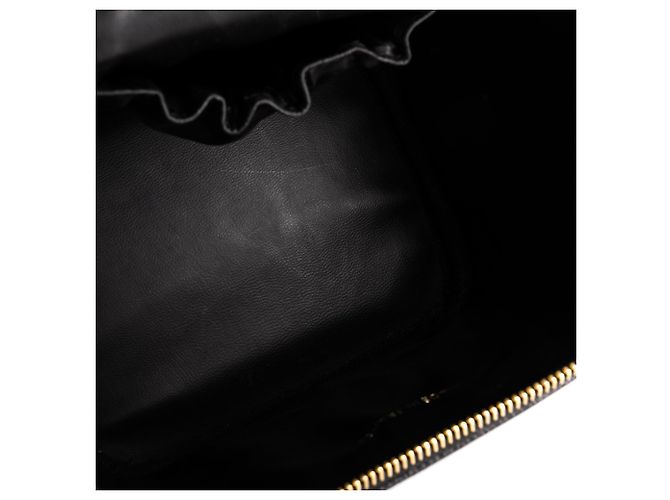 CHANEL - Vanity Chanel in pelle martellata nera vintage Nero - vista 7