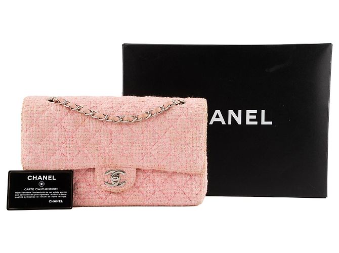 CHANEL - Borsa Classica/Timeless 11.12 Chanel in tweed rosa - vista 12