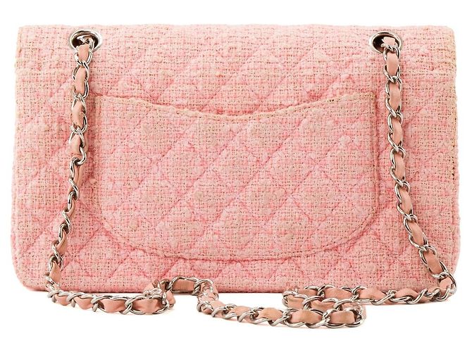 CHANEL - Borsa Classica/Timeless 11.12 Chanel in tweed rosa - vista 3