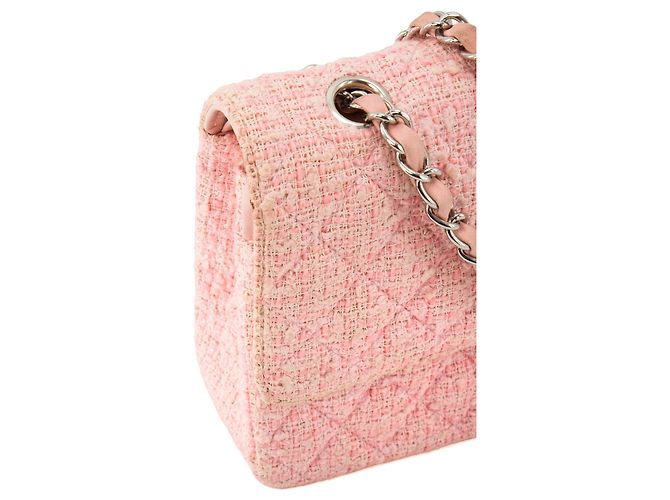 CHANEL - Borsa Classica/Timeless 11.12 Chanel in tweed rosa - vista 6