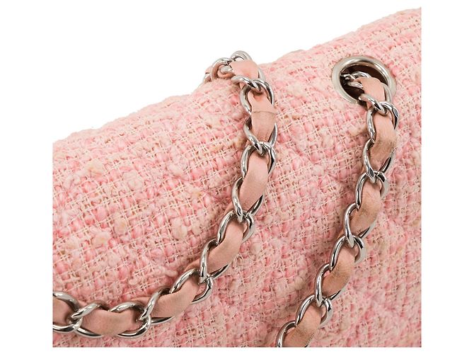 CHANEL - Borsa Classica/Timeless 11.12 Chanel in tweed rosa - vista 7