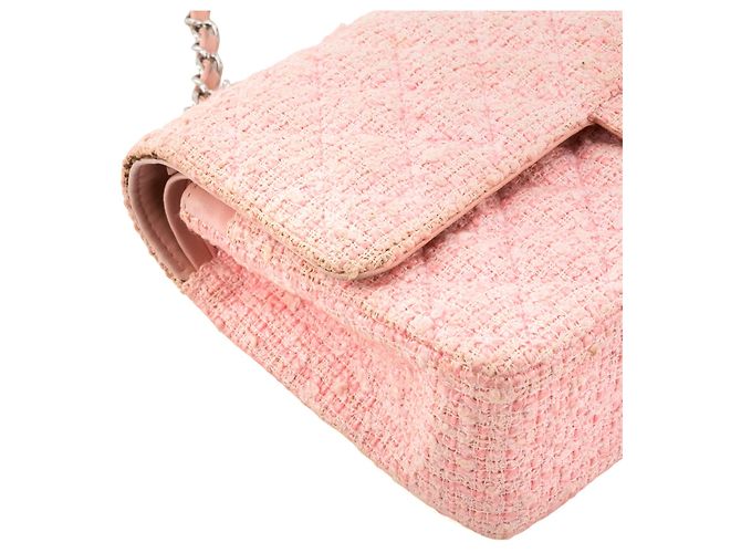 CHANEL - Borsa Classica/Timeless 11.12 Chanel in tweed rosa - vista 8