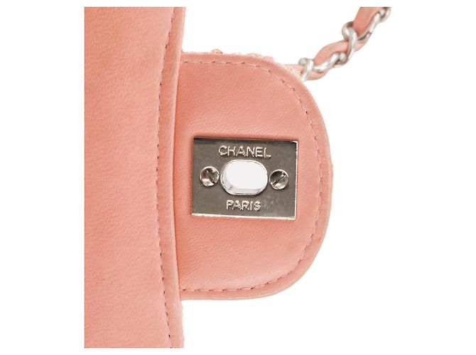 CHANEL - Borsa Classica/Timeless 11.12 Chanel in tweed rosa - vista 9