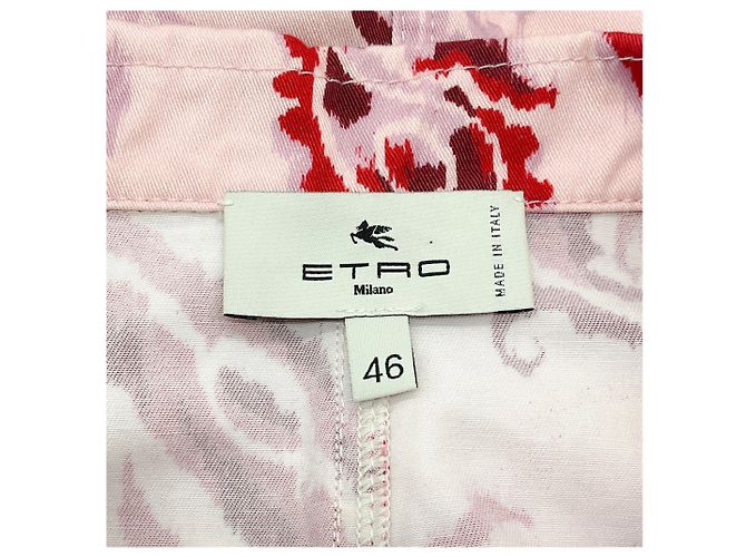 Etro Pink Floral Paisley Baumwollhemdkleid - Ansicht 4