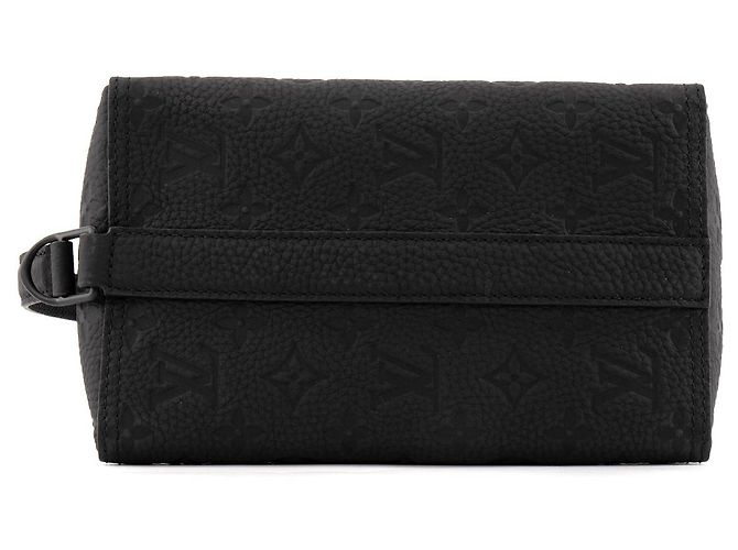 LOUIS VUITTON - Borsa a Spalla Triangle Messenger Louis Vuitton in Pelle Monogram Nera Nero - vista 4