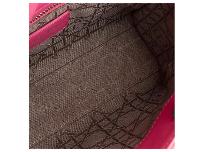 DIOR - Borsa a tracolla Lady Dior mini in pelle cannage rosa - vista 11