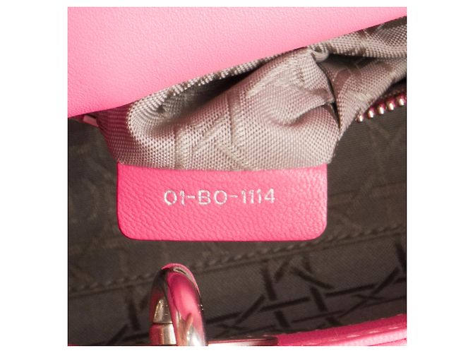 DIOR - Borsa a tracolla Lady Dior mini in pelle cannage rosa - vista 12