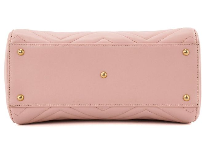 GUCCI - Borsa a Spalla Shopping GG Marmont in Pelle Rosa - vista 4