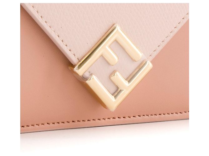 FENDI - Cartera FF Diamonds Fendi en Cuero Rosa - vista 5