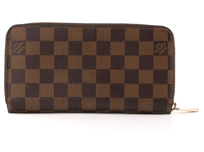 LOUIS VUITTON - Cartera Zippy Louis Vuitton en lona recubierta de damero ébano Castaño - vista 2