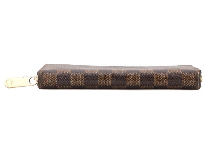 LOUIS VUITTON - Cartera Zippy Louis Vuitton en lona recubierta de damero ébano Castaño - vista 3