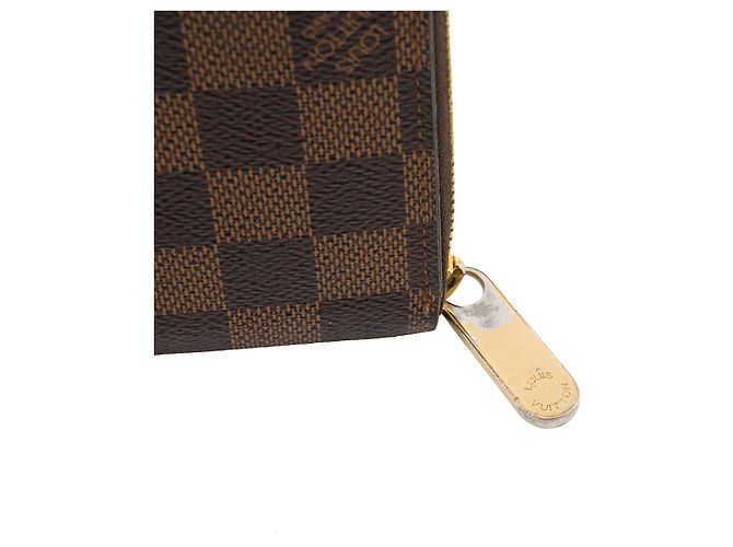 LOUIS VUITTON - Cartera Zippy Louis Vuitton en lona recubierta de damero ébano Castaño - vista 5