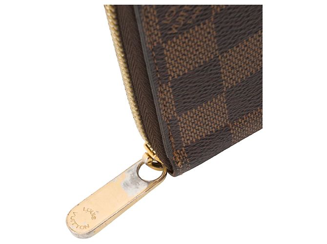 LOUIS VUITTON - Cartera Zippy Louis Vuitton en lona recubierta de damero ébano Castaño - vista 6