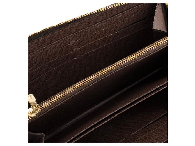 LOUIS VUITTON - Cartera Zippy Louis Vuitton en lona recubierta de damero ébano Castaño - vista 8