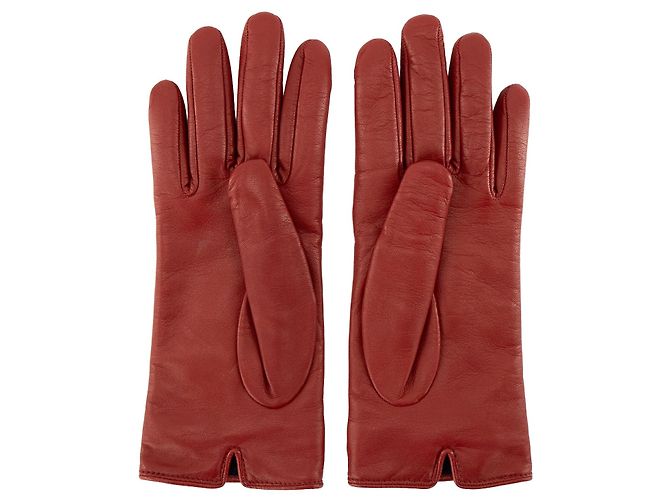 GUCCI - Mors Gucci Lederhandschuhe in Rot (T7) - Ansicht 2