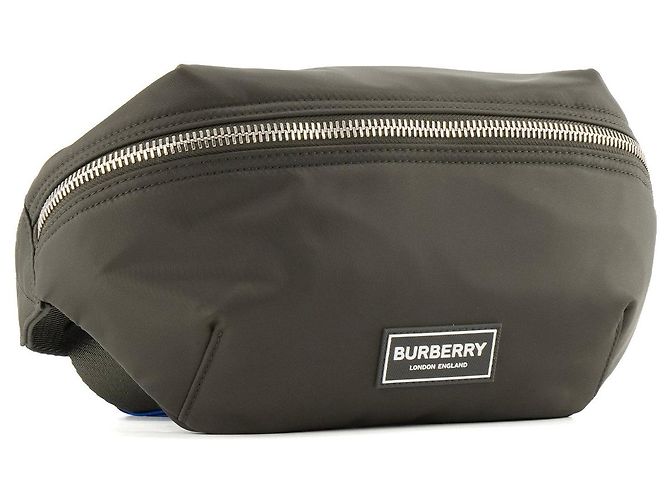 BURBERRY - Borsa a Tracolla Sonny Burberry in Nylon Khaki Cachi - vista 2