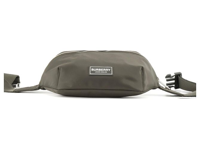 BURBERRY - Borsa a Tracolla Sonny Burberry in Nylon Khaki Cachi - vista 4