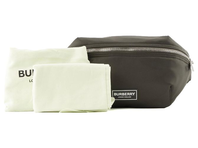 BURBERRY - Borsa a Tracolla Sonny Burberry in Nylon Khaki Cachi - vista 9