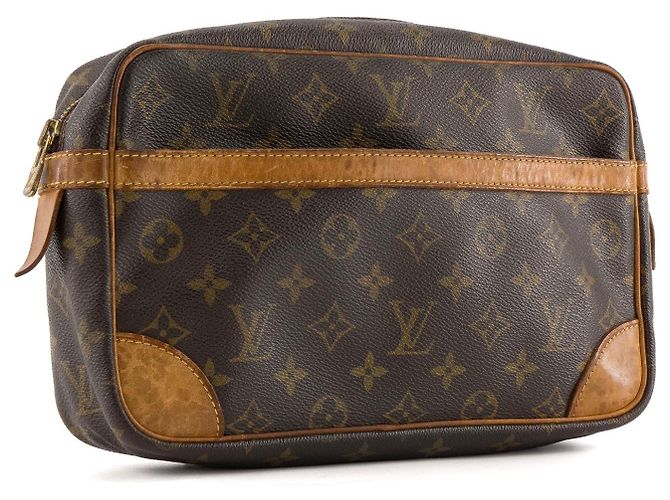 LOUIS VUITTON - Compiegne Pouch Louis Vuitton in vintage monogram coated canvas Brown - view 2