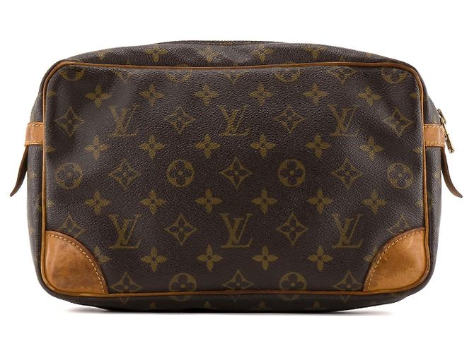 LOUIS VUITTON - Compiegne Pouch Louis Vuitton in vintage monogram coated canvas Brown - view 3