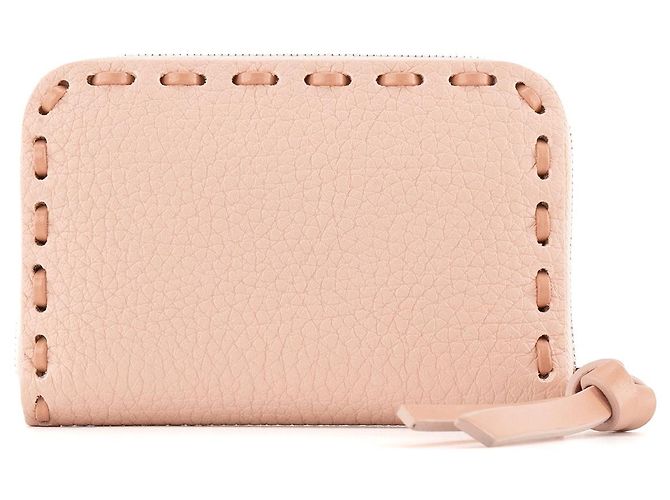 FENDI - Peekaboo Geldbörse aus genarbtem Leder in Rosa Pink - Ansicht 3