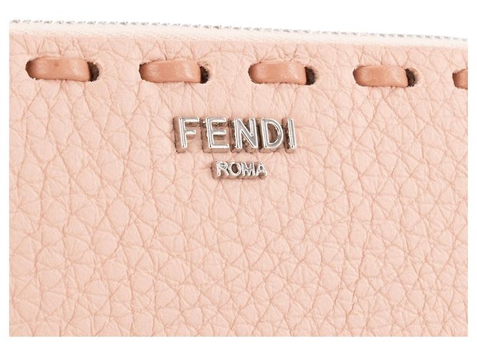 FENDI - Peekaboo Geldbörse aus genarbtem Leder in Rosa Pink - Ansicht 5