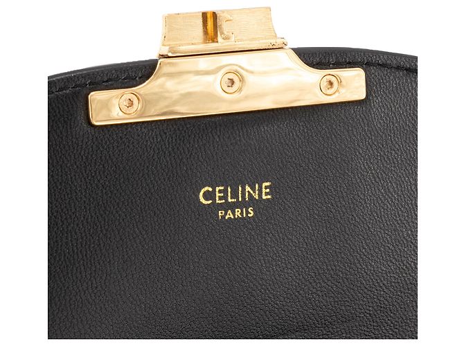 Céline CELINE - Bolsa de Ombro Triomphe Teen Celine em Lona e Couro Preto - vista 6