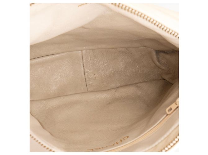 Camera CHANEL - Vintage Beiger Leder Kamera Schultertasche - Ansicht 10