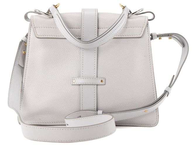 CHLOÉ - Borsa a Spalla Aby Chloé in Pelle Grigia Chiara Grigio - vista 3