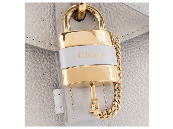 CHLOÉ - Borsa a Spalla Aby Chloé in Pelle Grigia Chiara Grigio - vista 5