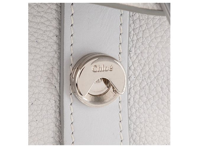 CHLOÉ - Borsa a Spalla Aby Chloé in Pelle Grigia Chiara Grigio - vista 8