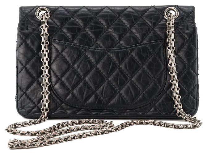 CHANEL - Borsa a Spalla 2.55 Space Charms in Pelle Nera Pieghettata Nero - vista 3