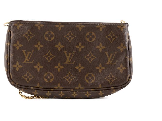 LOUIS VUITTON - Borsa a Spalla Multi Pochette Accessori Louis Vuitton in Tela Monogrammata Marrone - vista 3
