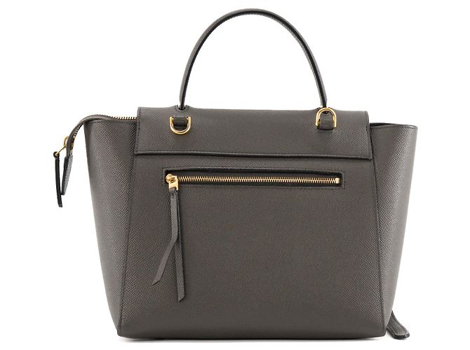 Céline CELINE - Borsa a tracolla Belt Micro Celine in pelle grigia martellata Grigio - vista 3
