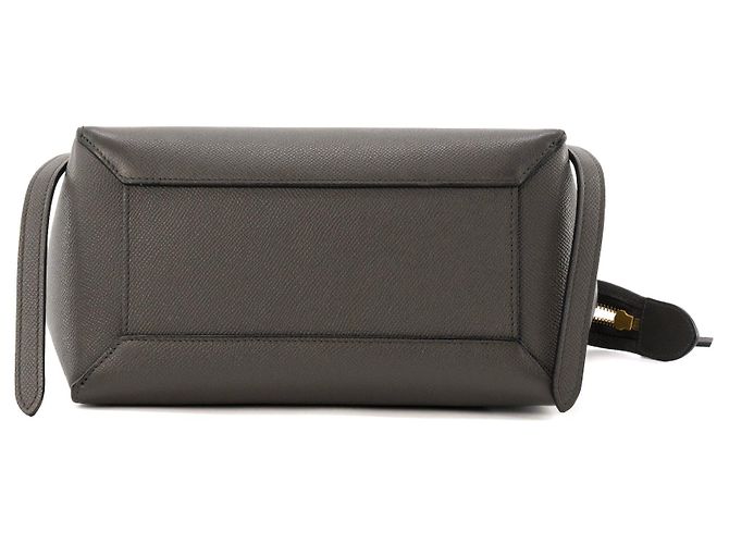 Céline CELINE - Borsa a tracolla Belt Micro Celine in pelle grigia martellata Grigio - vista 4