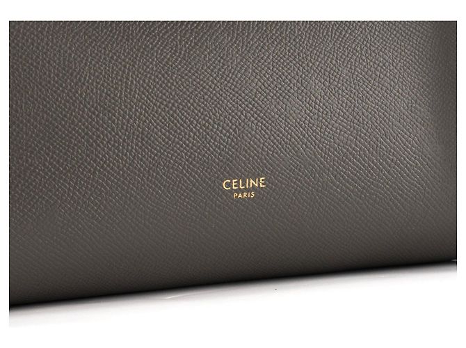 Céline CELINE - Borsa a tracolla Belt Micro Celine in pelle grigia martellata Grigio - vista 5