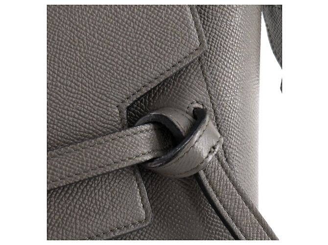 Céline CELINE - Borsa a tracolla Belt Micro Celine in pelle grigia martellata Grigio - vista 6