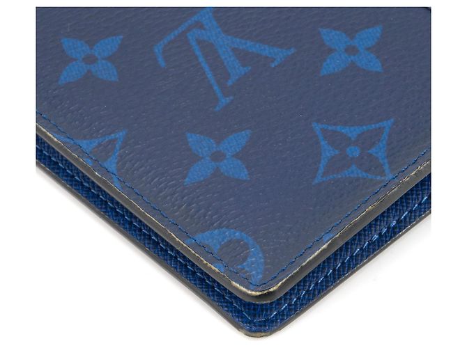 LOUIS VUITTON - Brazza Wallet Louis Vuitton in blue monogram canvas - view 4