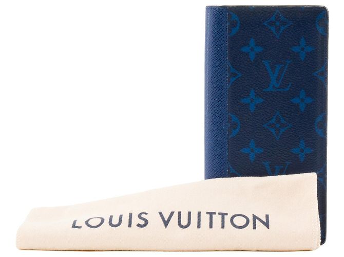 LOUIS VUITTON - Brazza Wallet Louis Vuitton in blue monogram canvas - view 9