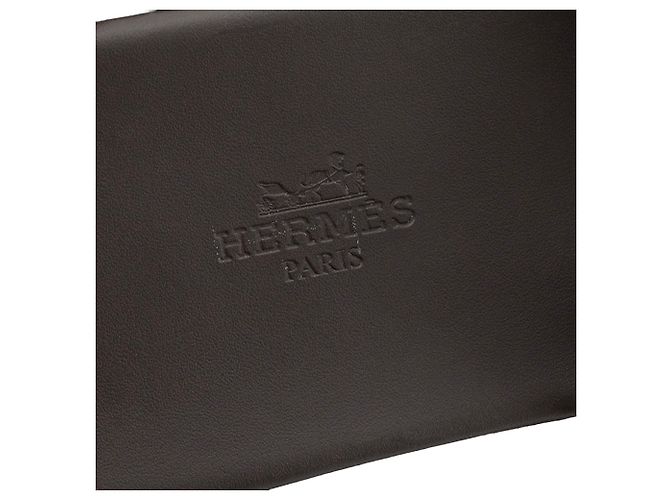 HERMÈS - Sandali Izmir in Pelle Granata Marrone (T42) - vista 4
