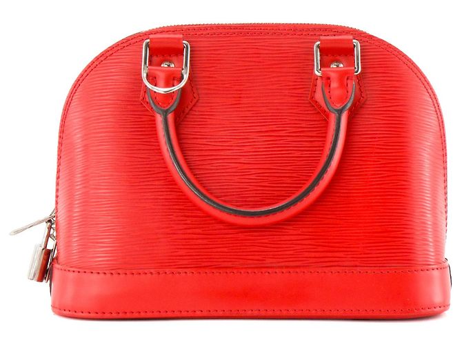LOUIS VUITTON - Borsa a Spalla Alma BB Louis Vuitton in Pelle Epi Rossa Rosso - vista 3