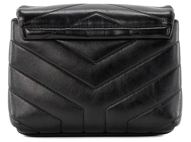 SAINT LAURENT - Borsa a tracolla Loulou Toy Saint Laurent in pelle liscia nera - vista 3