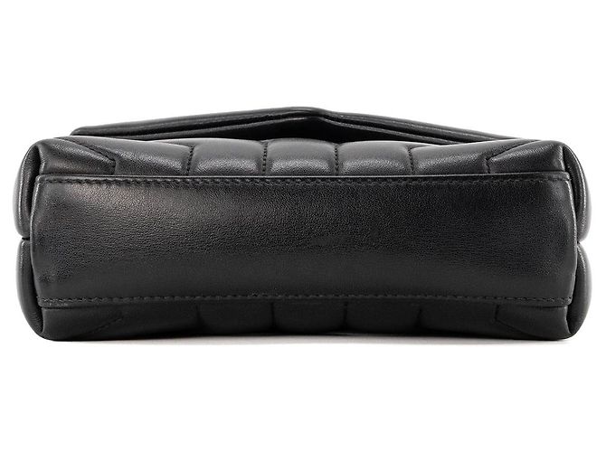 SAINT LAURENT - Borsa a tracolla Loulou Toy Saint Laurent in pelle liscia nera - vista 4