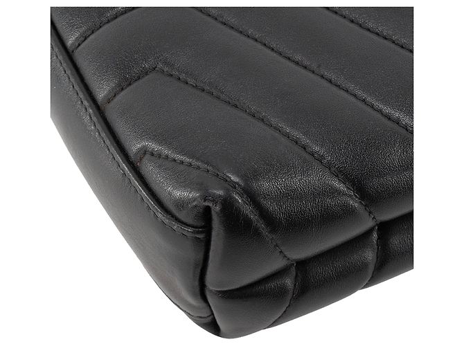 SAINT LAURENT - Borsa a tracolla Loulou Toy Saint Laurent in pelle liscia nera - vista 6